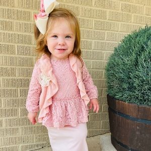 SOLD Beautiful Lined Lace Blouse by Starting Out 18 mo